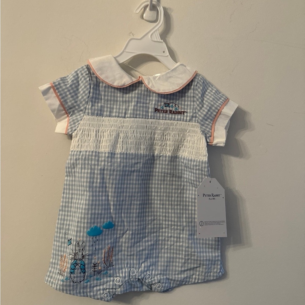 Nwt Peter Rabbit Smocked Romper size 6 months